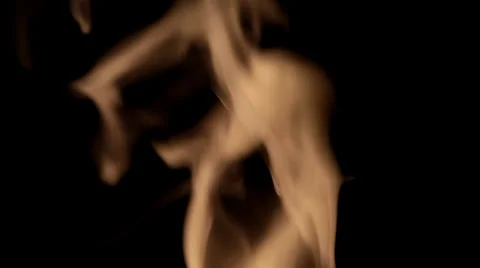 Yellow smoke Patterns isolated on black Stock Footage 36645421