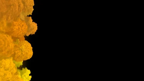 Yellow Smoke Transition Stock Footage 100537033