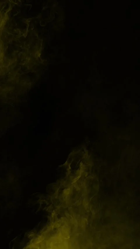 Yellow smoke wisps in corners for frame overlay, vertical format Stock Footage 340134027