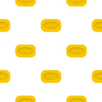 Yellow soap bar pattern flat Stock Illustration
