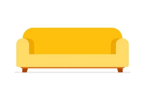 Yellow sofa Stock Illustration