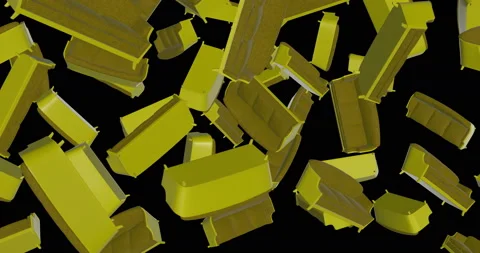 Yellow Sofas falling slow motion Stock Footage 236857017