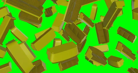 Yellow Sofas falling slow motion Video stock 236857413