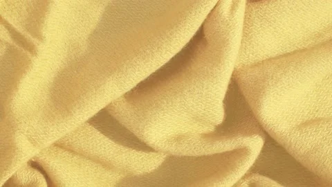 Yellow soft fabric Stock Footage 137736167