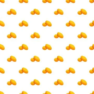 Yellow softgel capsules creating a seamless pattern background Illustrazione stock