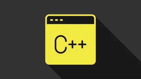 Yellow Software, web developer programming code icon isolated on grey background Stock Footage 155481772