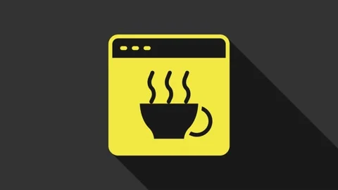 Yellow Software, web developer programming code icon isolated on grey background Stock Footage 155481797