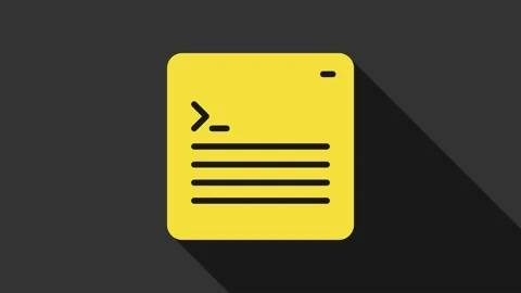Yellow Software, web developer programming code icon isolated on grey background Stock Footage 159348907