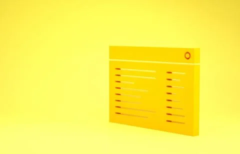 Yellow Software, web developer programming code icon isolated on yellow backg Stock Illustration