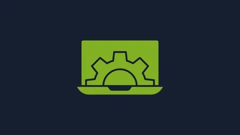 Yellow Software, web development, programming concept icon isolated on blue Stock Footage 232076987