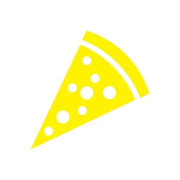 Yellow solid icon of a pizza isolated on white background イラスト素材
