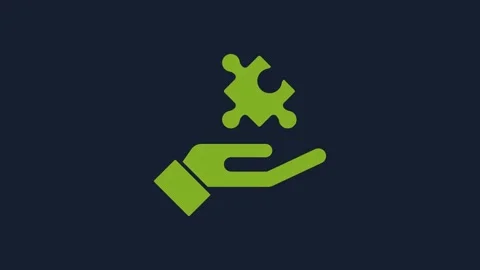 Yellow Solution to the problem in psychology icon isolated on blue background Stock Footage 232063972