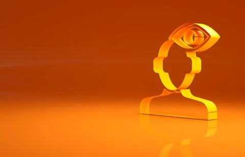 Yellow Solution to the problem in psychology icon isolated on orange background Stock Illustration