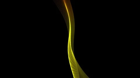 Yellow sound line echo background animation in dark background. Stock Footage 312312578