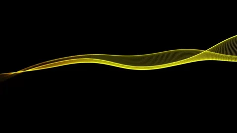 Yellow sound line echo background animation in dark background. Stock Footage 312312588