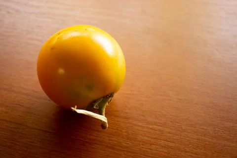 The yellow sour eggplant placed Stock Photos