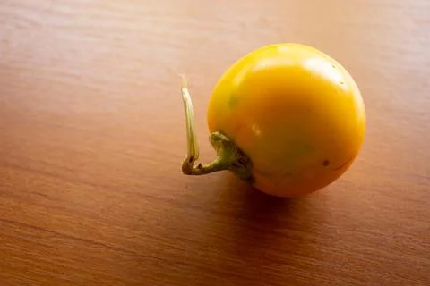 The yellow sour eggplant placed Stock Photos
