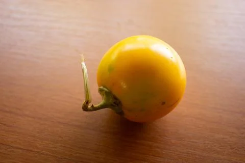 The yellow sour eggplant placed Stock Photos