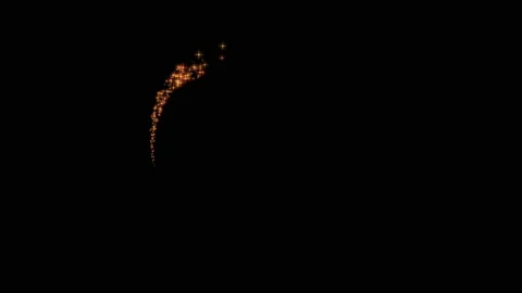Yellow spark trail animation Video stock 171012823