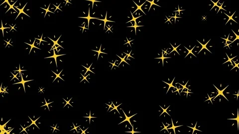 Yellow sparkle over black backgorund, seamless pat Stock Footage 327892177