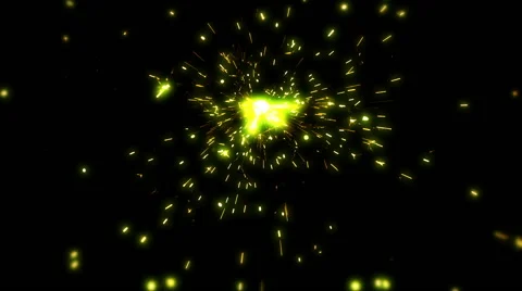 Yellow Sparks In Slow-Mo - 15 Stock Footage