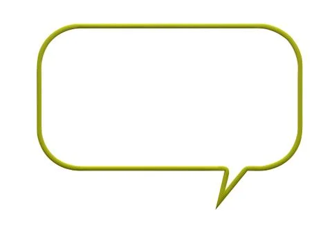 Yellow speech bubble Illustrazione stock