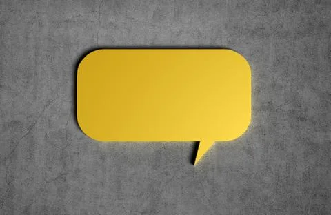 Yellow speech bubble Illustrazione stock