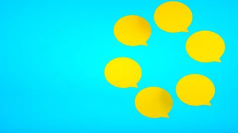 Yellow speech bubble Stock Illustration