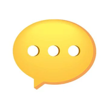 Yellow speech bubble Stock Illustration