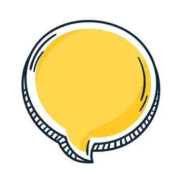Yellow speech bubble Stockillustratie
