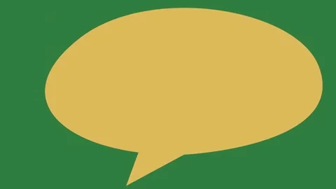 Yellow speech bubble on illustration frame composition scene depth design Video stock 335147499