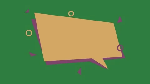 Yellow speech bubble an image of on isolated isolated on green screen Stock Footage 336858827