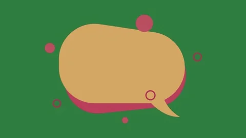 Yellow speech bubble on isolated isolated on green screen background Video stock 336858819