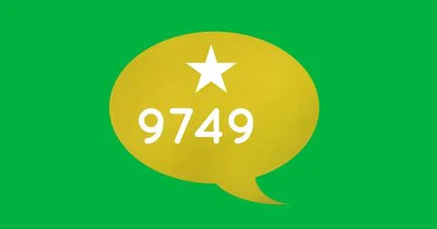Yellow speech bubble with number 4k Ilustração Stock