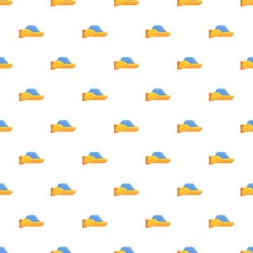 Yellow speed boat toy pattern seamless background Stock Illustration