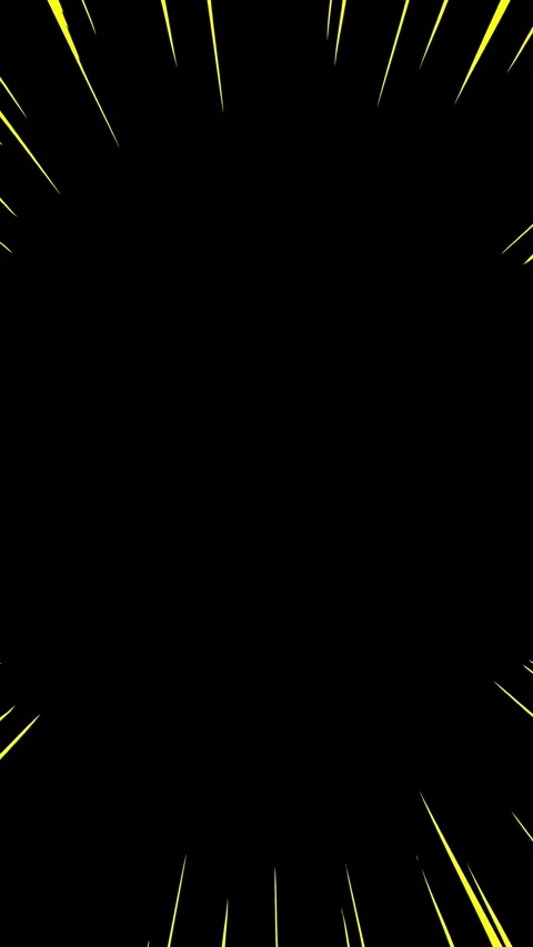 Yellow Speed Lines Dense Anime Action Rays in Vertical Video Stock Footage 346414352