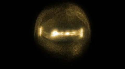 Yellow spherical emissions 스톡 동영상 52577236