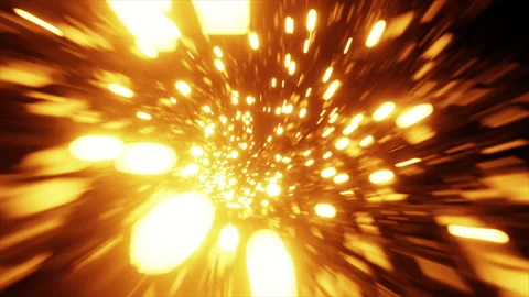 Yellow Spherical Lights Tunnel Stock-Footage 194501250