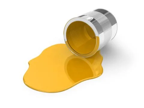 Yellow spilled paint Stock Illustration