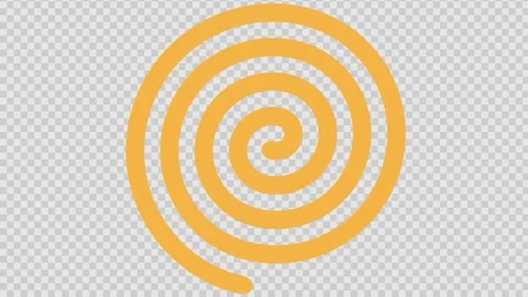 Yellow spiral animation, abstract background element Stock Footage 337618444