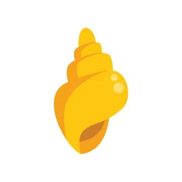 Yellow spiral seashell evoking summer memories and beach vibes Stock Illustration