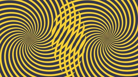 Yellow Spiral Swirl Black Loop Background Stock Footage 332914597