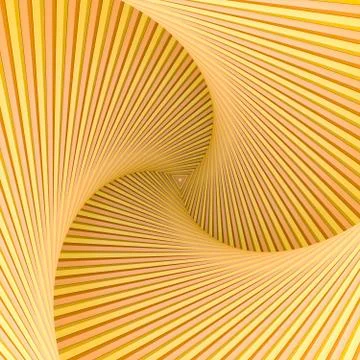 Yellow spiral with triangular center 스톡 일러스트