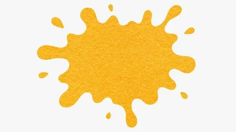 Yellow splash with copy space from textured paper isolated on white backgro.. Stock Illustration