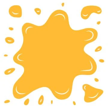 Yellow splash on a white background Stock Illustration