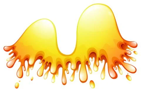 Yellow splash on white Stock Illustration