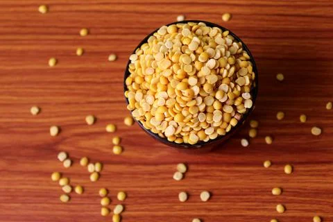 Yellow split peas Stock Photos