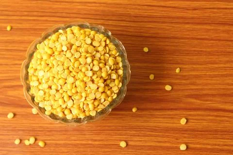 Yellow split peas Stock Photos