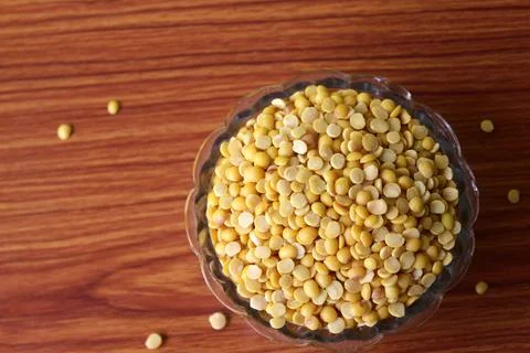 Yellow split peas Stock Photos