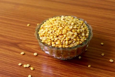 Yellow split peas Stock Photos